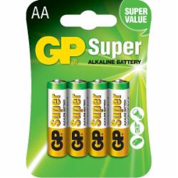 Батарейки GP Super Alkaline 1.5V 15A-U4 AA (R6, 316) 4 шт.