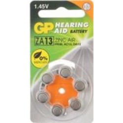 Батарейки GP для слуховых аппаратов Zinc Air Button Cell ZA13-D6 PR48 6 шт.