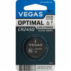 Батарейка VEGAS. CR2450 1 шт. (VСR-2450BL1-OP)