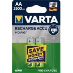 Аккумулятор Varta Rechargeable Accu 2600 mAh 2 Ni-MH (READY 2 USE) AA (пальчиковые) 2 шт. (05716101402)