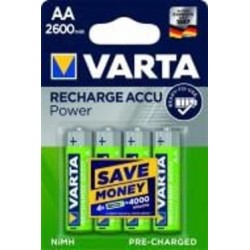 Аккумулятор Varta Rechargeable Accu 2600 mAh 4 Ni-MH (READY 2 USE) AA (R6, 316) 4 шт. (05716101404)