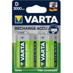 Аккумулятор Varta Rechargeable 3000 mAh D (R20, 373) 2 шт. (56720101402)