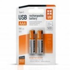 Батарея аккумуляторная ColorWay USB-С 590 мАч 1.5В AAA (мизинчиковые) 2 шт. (CW-UBAAA-09)