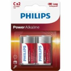 Батарейка Philips Power Alkaline C (R14, 343) 2 шт. (LR14E2B/10)