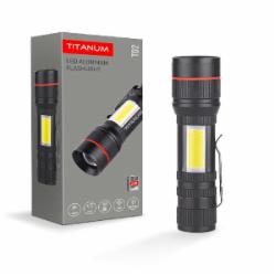 Светодиодный фонарик TITANUM TLF-T02 200Lm 6500K черный