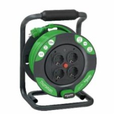 Удлинитель на катушке Schneider Electric с заземлением 4 гн. черный 20 м IMT33140