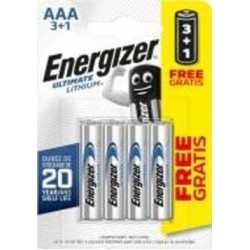 Батарейка Energizer Ultimate Lithium уп. 3+1шт. AAA (мизинчиковые) 4 шт. (E301535701)