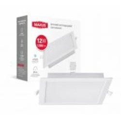 Светильник встраиваемый (Downlight) Maxus 12 Вт 4100 К белый матовый 1-RDL-1241-IPS