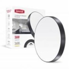 Светильник настенно-потолочный Maxus 36 Вт черный 4100 К 1-MSP-3641-SLB