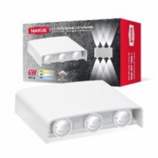 Светильник светодиодный Maxus 6 Вт белый матовый 2700/4000/6500 К 1-MWL-6W-WHS