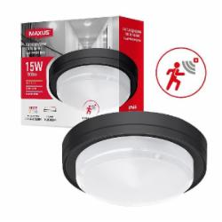 Светильник административный LED Maxus 15 Вт 3000/4200/6500 IP65 1-MBH-15W-BLC-MW