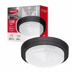 Светильник административный LED Maxus 15 Вт 3000/4200/6500 IP65 1-MBH-15W-BLC