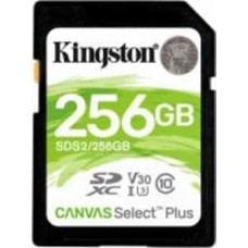Карта памяти Kingston SD 256 ГБ Class 10 (SDS2/256GB) Canvas Select Plus UHS-I U3