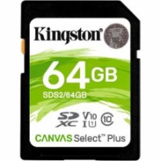 Карта памяти Kingston SDHC 64 ГБ Class 10 (SDS2/64GB) UHS-I U1