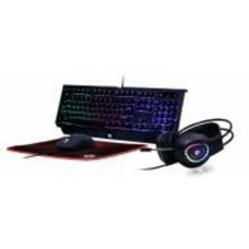 Комплект клавиатура и мышь Gembird 4-в-1 с RGB подсветкой