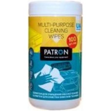 Салфетка для очистки оргтехники и пластика Patron туба 100 шт. (CS-PN-F3-028)
