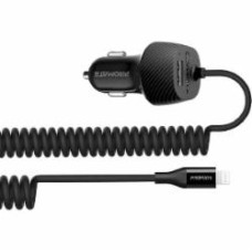 Автомобильное зарядное устройство Promate Voltrip-I 17Вт USB + Lightning Connector Black