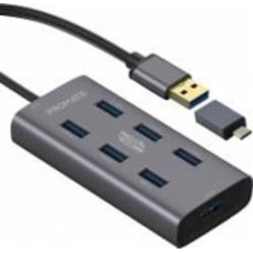 USB-хаб Promate EzHub-7 7хUSB 3.0 Grey