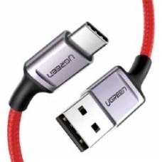 Кабель UGREEN US505 USB 2.0 to Type-C 6A Aluminium Alloy Cable 1 м red (20527)
