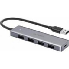 USB-хаб UGREEN 4-Port USB 3.0 Hub with Micro USB Power Supply Grey (50985)