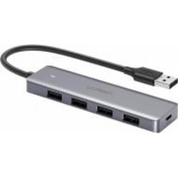 USB-хаб UGREEN 4-Port USB 3.0 Hub with Micro USB Power Supply Grey (50985)