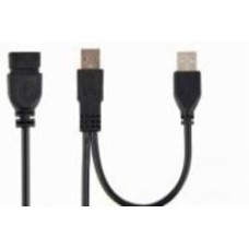 Кабель Cablexpert 0,9 м черный (CCP-USB22-AMAF-3) USB2.0, A-папа + питание/А-мама
