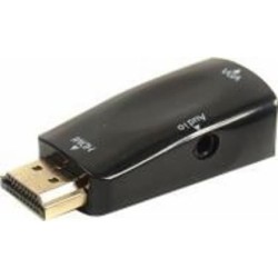Переходник PowerPlant HDMI – VGA черный (CA910267) с аудио кабелем