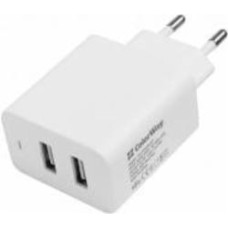Сетевое зарядное устройство ColorWay 2USB AUTO ID 4.8A 20W (CW-CHS016-WT)