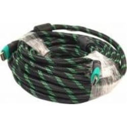 Кабель PowerPlant HDMI 15 м черный с зеленым (KD00AS1294)