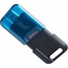 Флеш-память Kingston DataTraveler 80 M 200MB/s 128 ГБ USB Type-C black/blue (DT80M/128GB)