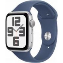 Смарт-часы Apple Watch SE GPS 44mm silver aluminium Case with Denim Sport Band - S/M (MXEQ3QH/A)