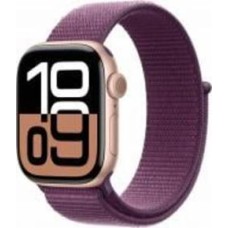 Смарт-часы Apple Watch Series 10 GPS 42mm Rose Gold Aluminium Case with Plum Sport Loop (MWWK3QH/A)