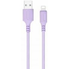 Кабель ColorWay USB - MicroUSB (soft silicone) 2.4а 1 м фиолетовый (CW-CBUM044-PU)