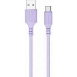 Кабель ColorWay USB - Type-C (soft silicone) 2.4а 1 м фиолетовый (CW-CBUC044-PU)