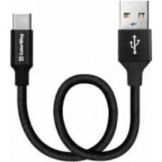 Кабель ColorWay USB - Type -C 2.4 А 0,25 м черный (CW-CBUC048-BK)