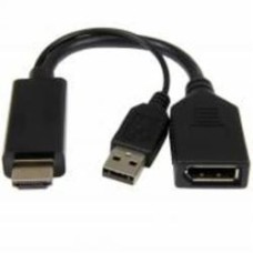 Адаптер с разъемами Cablexpert HDMI на DisplayPort, 4K 0,1 м черный (A-HDMIM-DPF-01)
