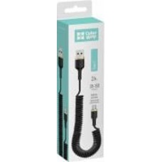 Кабель ColorWay USB - Type-C (spiral) 2.4А 1,5 м black (CW-CBUC051-BK)