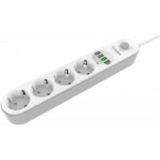 Фильтр-удлинитель Gelius Pro PowerStrip G-Power GP-PS-001 4 USB 3.4A с заземлением 4 гн. белый 2 м 00000088635