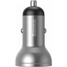 Автомобильное зарядное устройство BASEUS Digital Display Dual USB 4.8 A Car Charger 24 W Grey