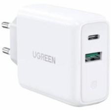 Сетевое зарядное устройство UGREEN CD170 USB+USB Type-C Wall Charger 36W 3A White (60468)