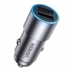Автомобильное зарядное устройство UGREEN CD130 Dual USB Car Charger 24W 2.4A Gray (50592)