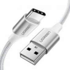 Кабель UGREEN USB 2.0 AM-Type-C M 3.0A (18W) Nickel Plating Aluminum Braid US288 1,5 м белый (60132)