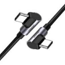 Кабель UGREEN Type-C - Type-C 90° Cable Aluminum Braid 3А 60W 2 м black (70531)