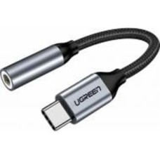Кабель UGREEN Type C - AUX 3.5мм M/F AV142 0,1 м черный (30632)