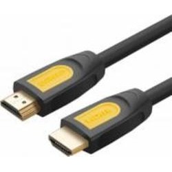 Кабель UGREEN HD101 HDMI Round Cable 3 м черный с желтым (10130)