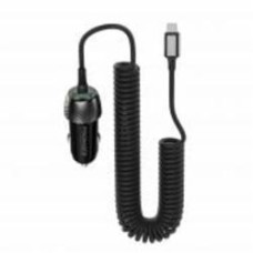 Автомобильное зарядное устройство Promate PowerDrive-33PDC, 33 Вт, USB-C кабель + USB-A порт