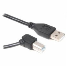Кабель Cablexpert 3 м черный (CCP-USB2-AMBM90-10) USB2.0 A-папа/B-папа, угловой
