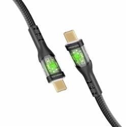 Кабель Promate TransLine-CC USB-C to USB-C 60W Power Delivery 1,2 м черный (transline-cc.black)