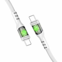 Кабель Promate TransLine-CC USB-C to USB-C 60W Power Delivery 1,2 м белый (transline-cc.white)
