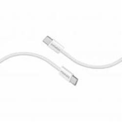 Кабель Promate USB-C to USB-C 60W Power Delivery 1,2 м white (ecoline-cc120.white)